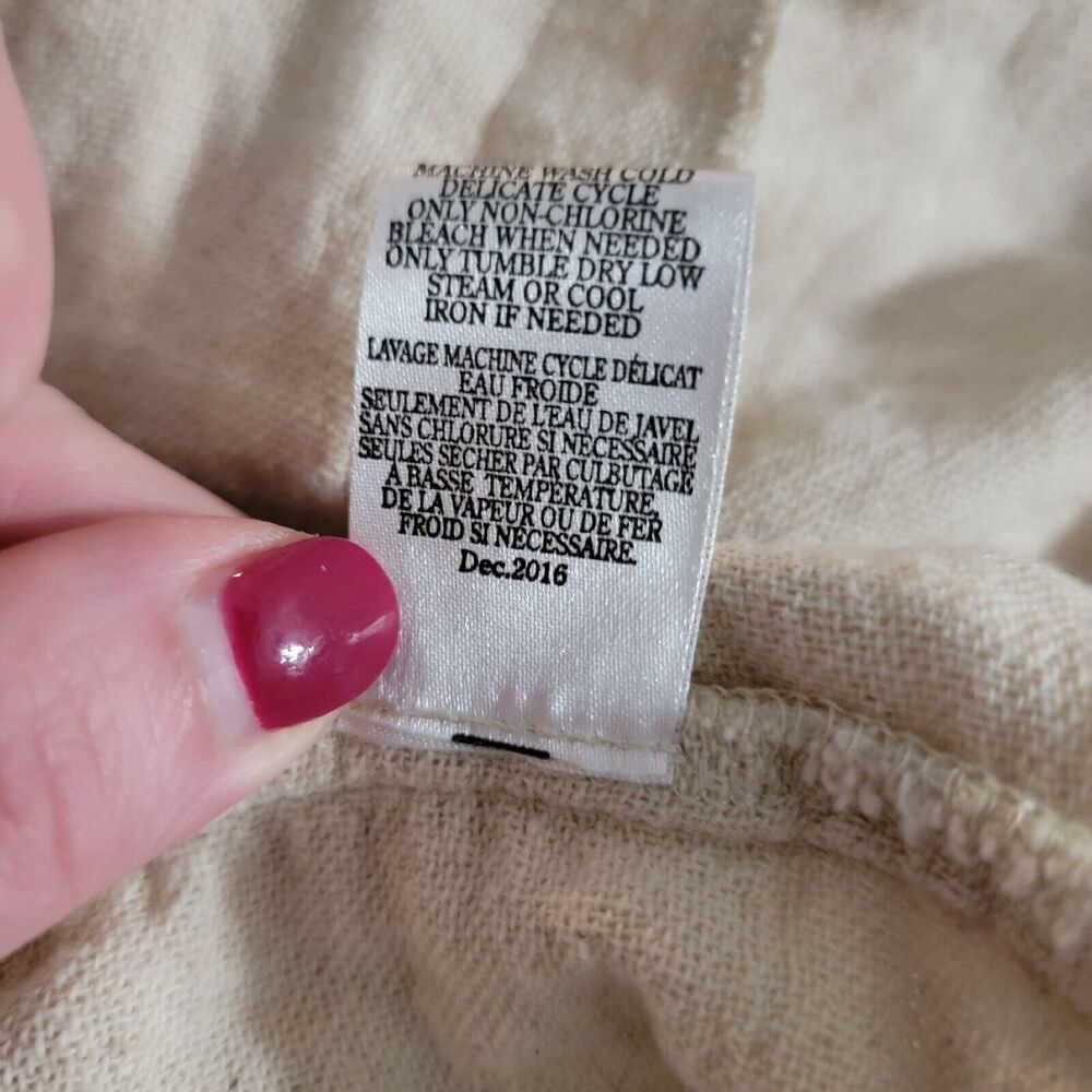Rag‎ Poets Khaki Colored Linen Jacket Size 1X - Picture 8 of 10
